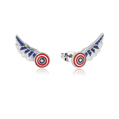 Couture Kingdom - Marvel Captain America Wings Stud Earrings