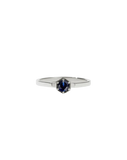 Meadowlark - Hexagon Solitaire Blue Sapphire Sterling Silver
