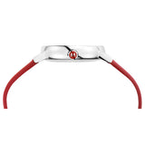 Mondaine - Evo2 35mm White Dial Red Vegan Leather Watch