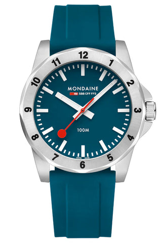 Mondaine - Numeri Blue Silicone Dial