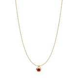 Ania Haie - Glimmer Crimson Solitaire Necklace Gold