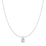 Ania Haie - Tide Modern Bezel-Set Solitaire Necklace Silver