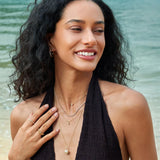 Ania Haie - Luna Bezel Set Solitaire Necklace Gold Plate
