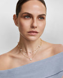 Ania Haie - Fairy Alternating Shell Pearl Necklace Gold Plate