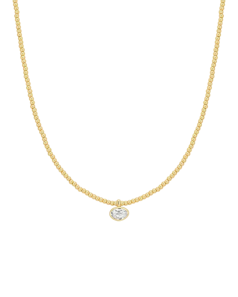 Ania Haie - Wanderer Gold Bezel Oragnic Pebble Beaded Necklace
