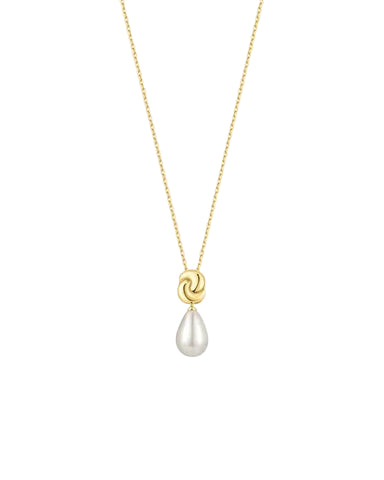 Ania Haie - Swan Pearl Drop Necklace Gold Plate