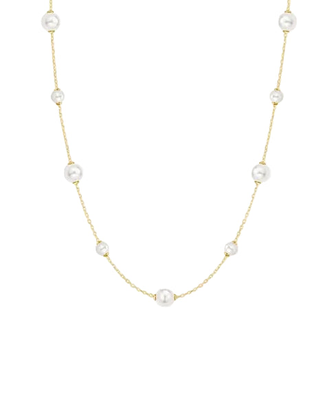 Ania Haie - Fairy Alternating Shell Pearl Necklace Gold Plate