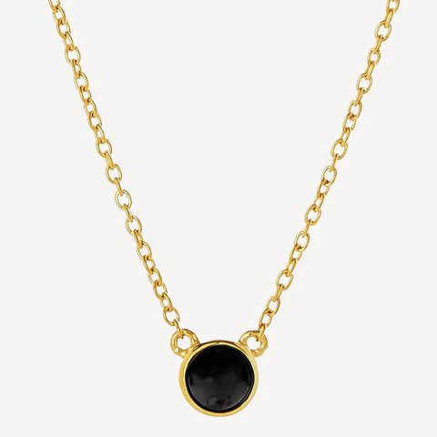 Najo - Heavenly Onyx Necklace Gold Plate