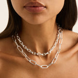 Najo - Vista Large Link Necklace Sterling Silver