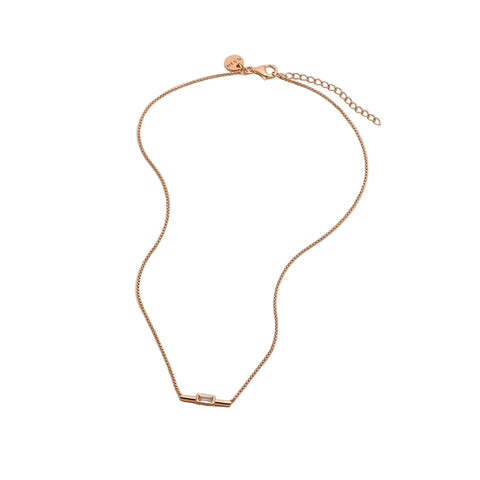 Najo - Skye CZ Necklace Rose Gold Plate