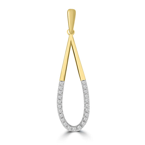 Brent Weatherall - 9ct Yellow Gold Diamond Set Loop On A 45cm Chain