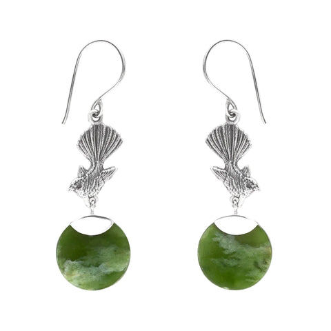 Nick Von K - Pounamu Piwakawaka Earrings