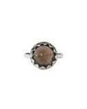 Meadowlark - Large Protea Ring Smoky Quartz Sterling Silver