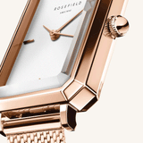 Rosefield - Octagon Extra Small Rosegold Mesh Watch