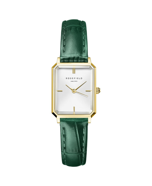 Rosefield - Extra Small Octagon Emerald & Gold Watch