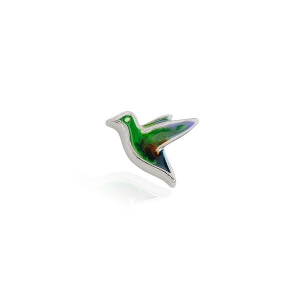 Stow - Hummingbird Charm Silver and Enamel
