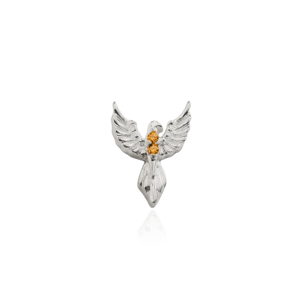 Stow - Pheonix Charm Silver and Cubic Zirconia