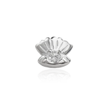 Stow - Scallop Charm Silver and Cubic Zirconia