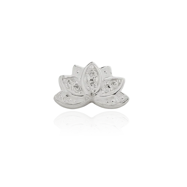 Stow - Lotus Renewal Charm Silver and Cubic Zirconia