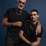 Najo - Band of Strength Men’s Plaited Leather and Steel Bracelet