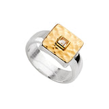 Najo - Tribute Two-Tone White Topaz Ring