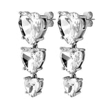 Dyrberg Kern - Sanctu Shiny Silver Drop Earrings, Crystal