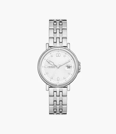 Skagen - Signature Lille Sport Three-Hand Date Silver Stainless Steel Bracelet Watch
