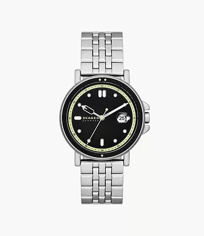Skagen - Signature Sport Three-Hand Date Silver Stainless Steel Bracelet Watch