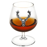 English Pewter Company - Brandy Glass With Pewter Stag
