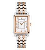 Bulova - Ladies Two-Tone IP Stainless Steel Analog Watch with White Dial