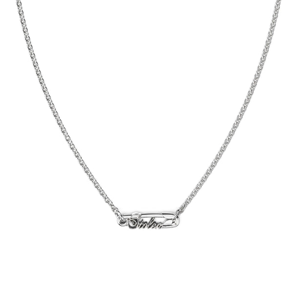 Stolen Girlfriends Club - Scripted Pin Necklace Silver