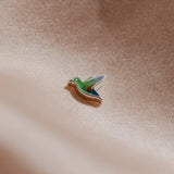 Stow - Hummingbird Charm Silver and Enamel
