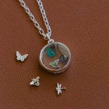 Stow - Hummingbird Charm Silver and Enamel