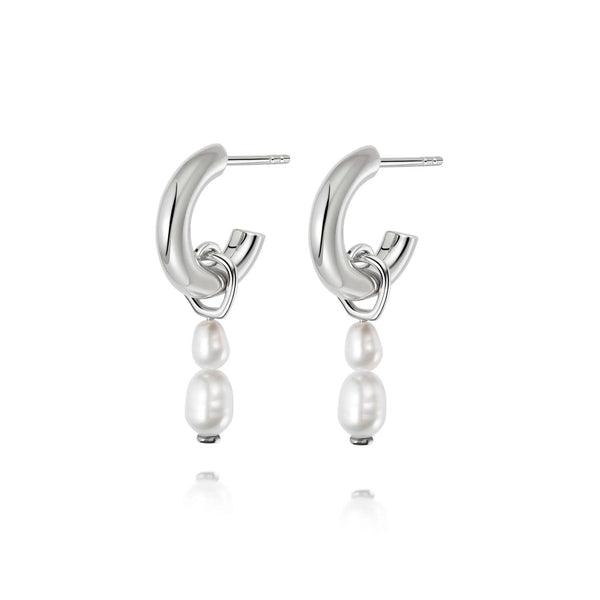 Daisy London -  Treasure Double Baroque Pearl Hoop Earrings