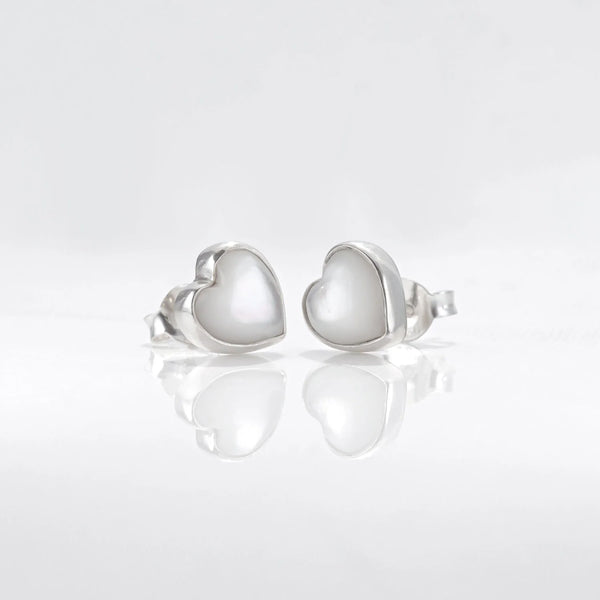 Nick Von K - Mother of Pearl Shell Heart Studs