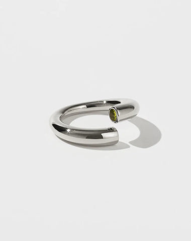 Meadowlark - Wave Ring Set Sterling Silver Peridot