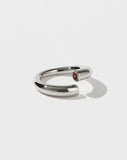 Meadowlark - Wave Ring Sterling Silver Garnet
