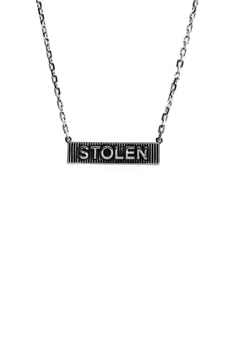 Stolen Girlfriends Club - Corrugated Bolt Bar Necklace