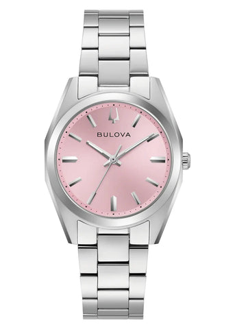 Bulova - Ladies Surveyor Pink Dial Stainless Steel Bracelet