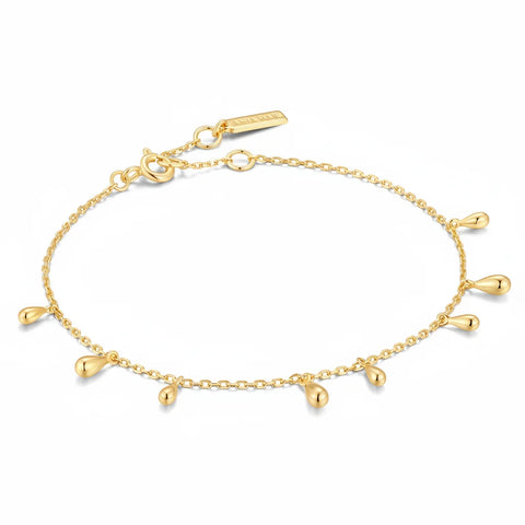Ania Haie - Fluid Teardrop Bracelet Gold Plate