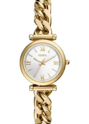 Fossil - Carlie Three-Hand Gold-Tone Stainless Steel Watch