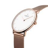 NordGreen - Native Rose Gold & White Dial Watch