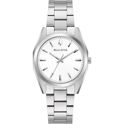 Bulova - Surveyor Quartz 31 mm White Dial Stainless Steel Bracelet