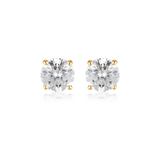 Georgini - 5mm Round Brilliant Cut CZ Studs Gold Plated