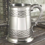 English Pewter Company - 1 Pint Pewter Beer Mug Tankard with Embossed Celtic Design