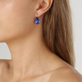 Dyrberg/Kern - Chantal Gold Earrings Sapphire Blue