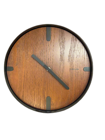 Karlsson - Wood & Black Clock