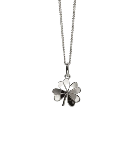 Meadowlark - Lucky Clover Charm Necklace Silver