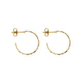 Najo - Weave Stud Hoop Earring Gold Plate