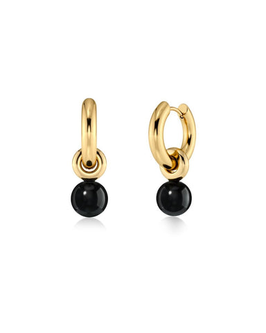 Edblad - Aura Hoops Small Gold & Black